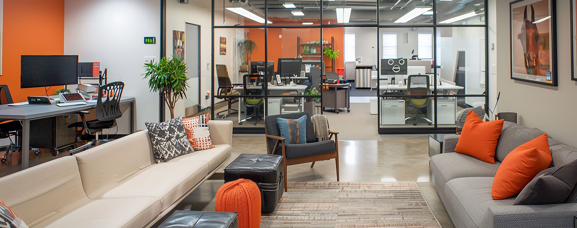Cozy, well-designed workspace