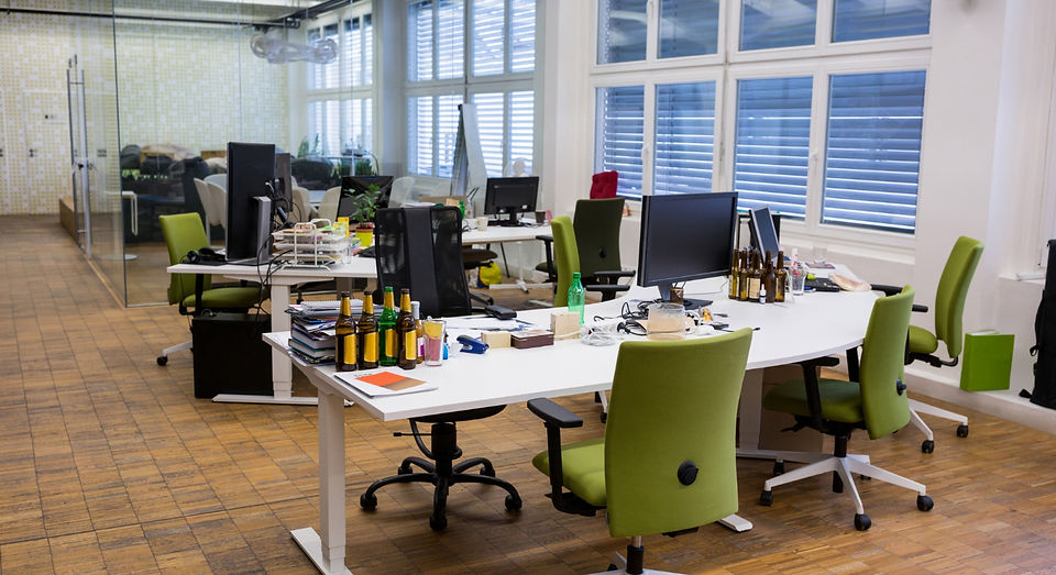Completed office furniture installation